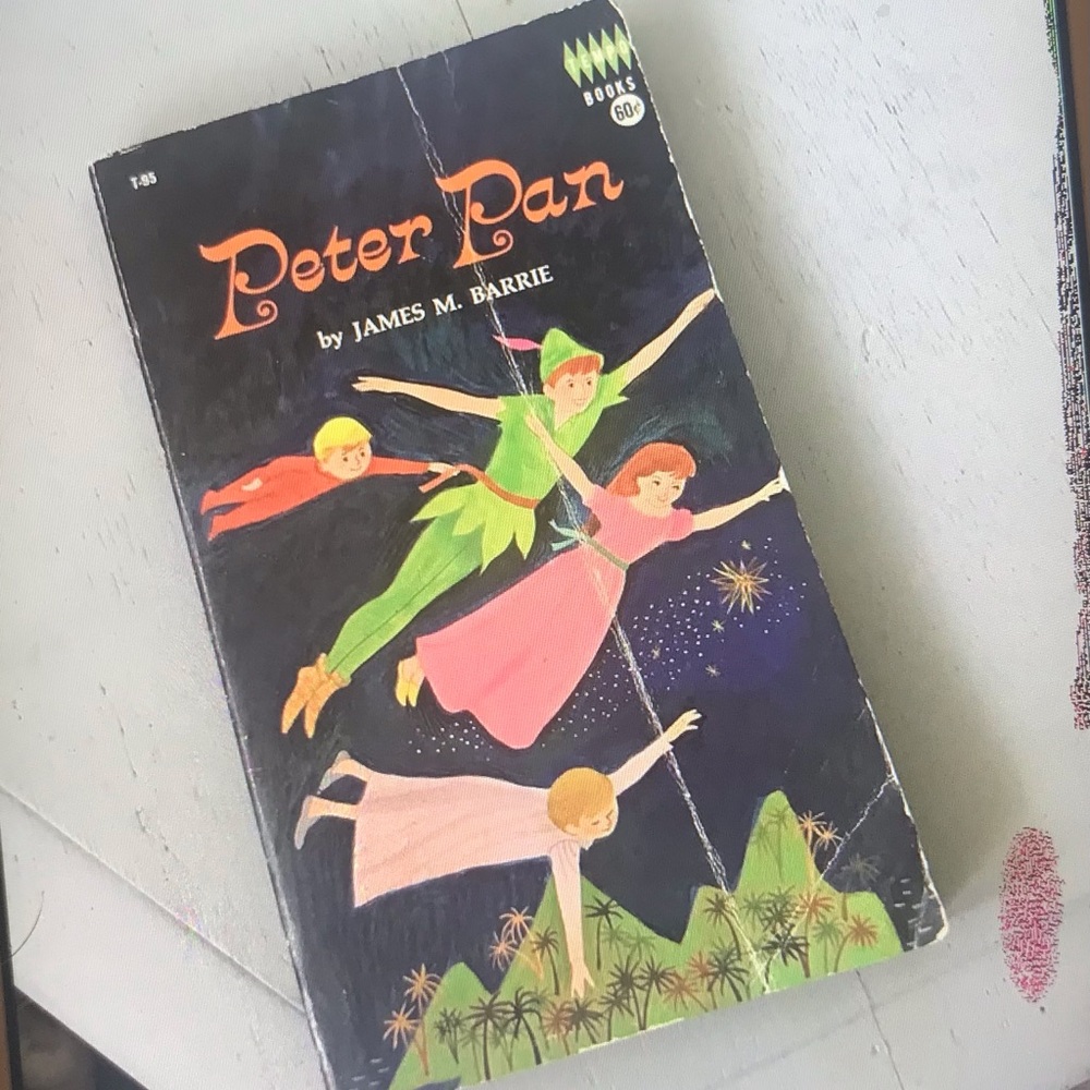 1969 Peter Pan Vintage Paperback — Black Cover with Colorful Illustration